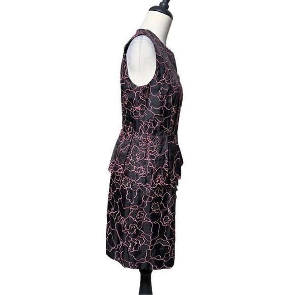 Diane Von Furstenberg Leni Interlaced Sleeveless Silk Floral Dress Size 8 - Picture 3 of 9